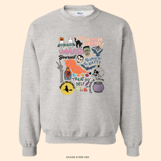 Sweatshirt- Trick-or-treat yo'self (Ash Grey)