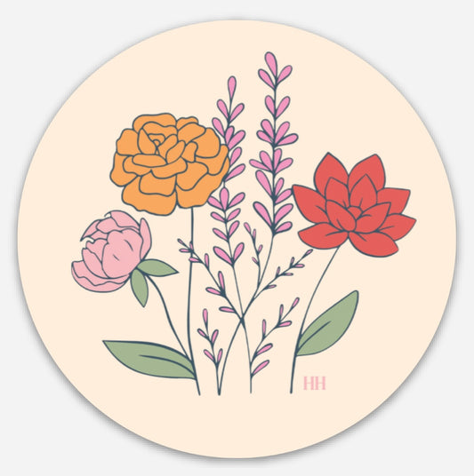 Sticker- Healing House Flowers