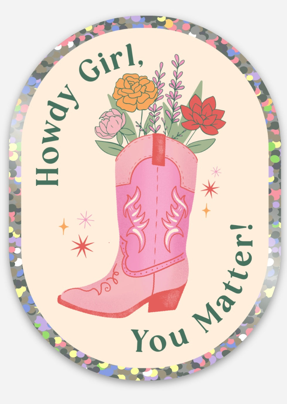 Sticker-Howdy Girl